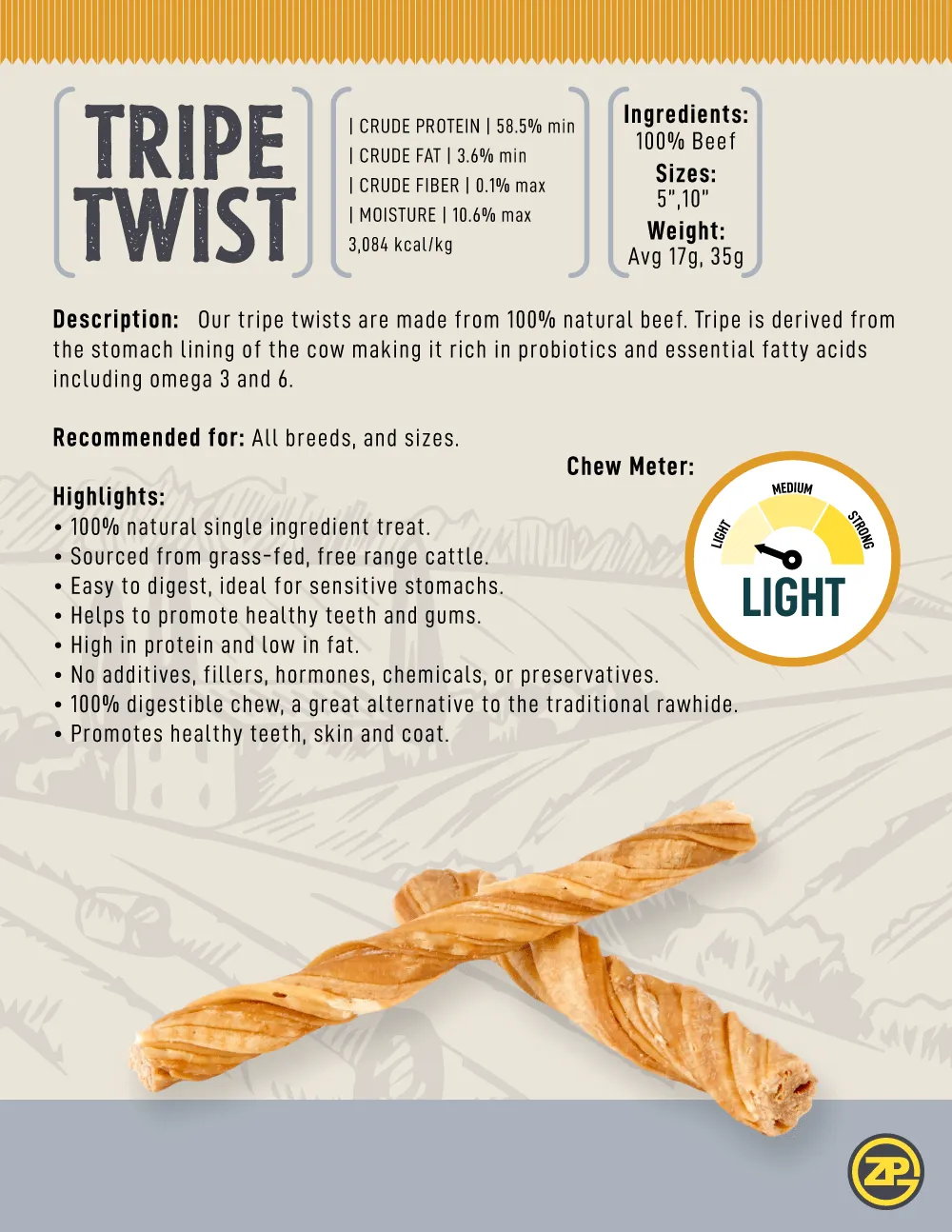 10” Tripe Twist