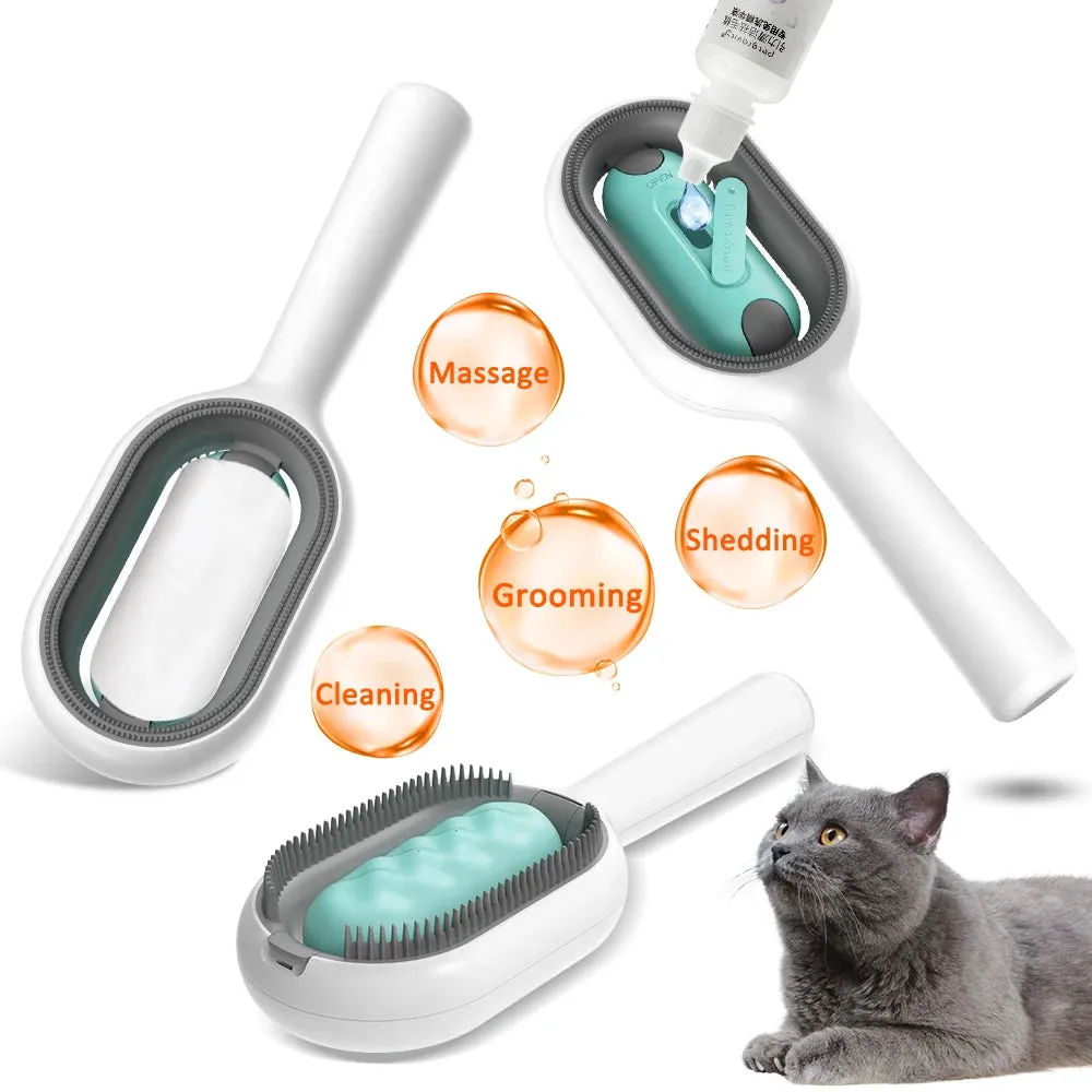 4-in-1 Pet Brush: Grooming, Cleaning, Massaging, and Fur Removal Tool for Dogs and Cats