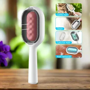4-in-1 Pet Brush: Grooming, Cleaning, Massaging, and Fur Removal Tool for Dogs and Cats