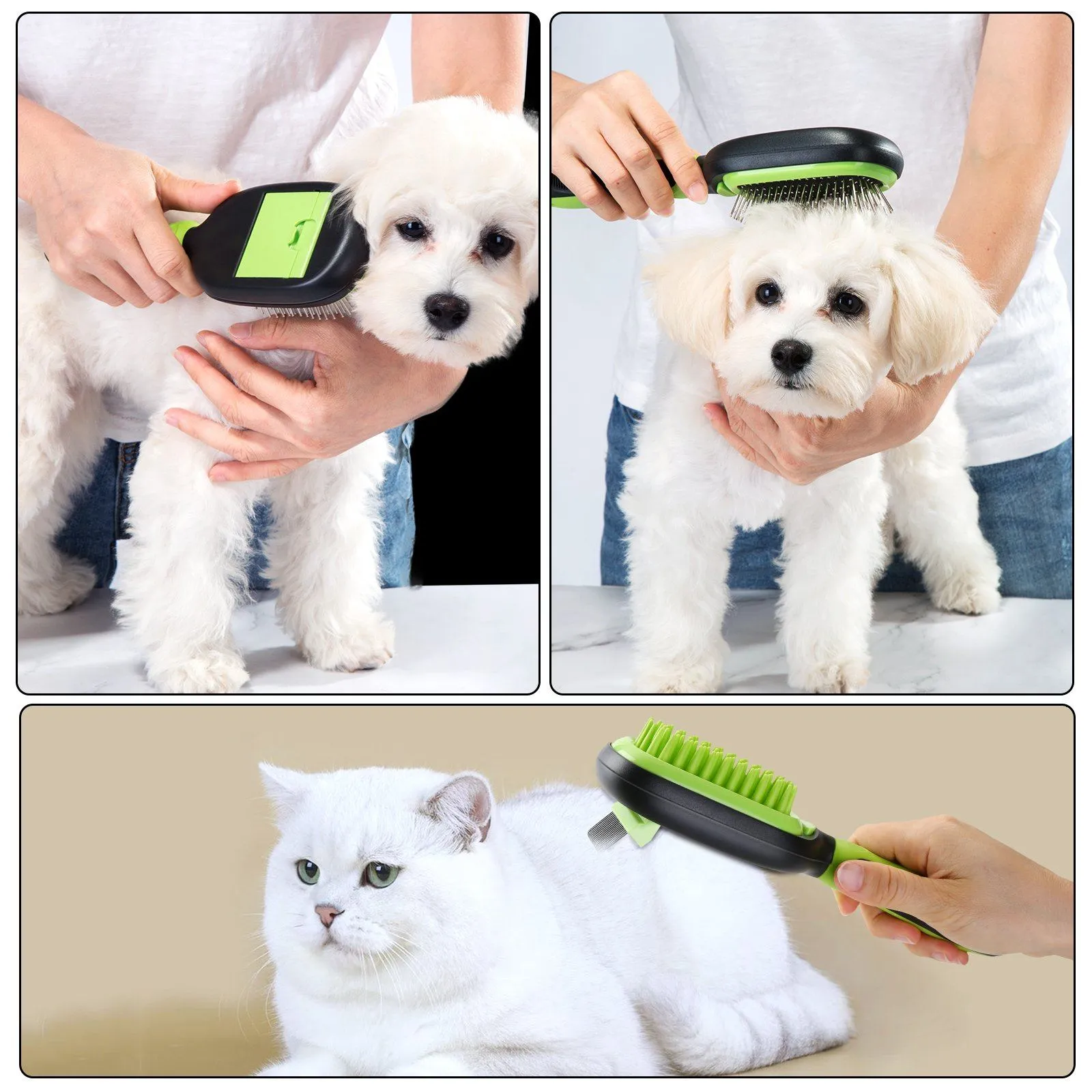 5-in-1 Pet Brush Set Pet Grooming Shedding Massage Combs