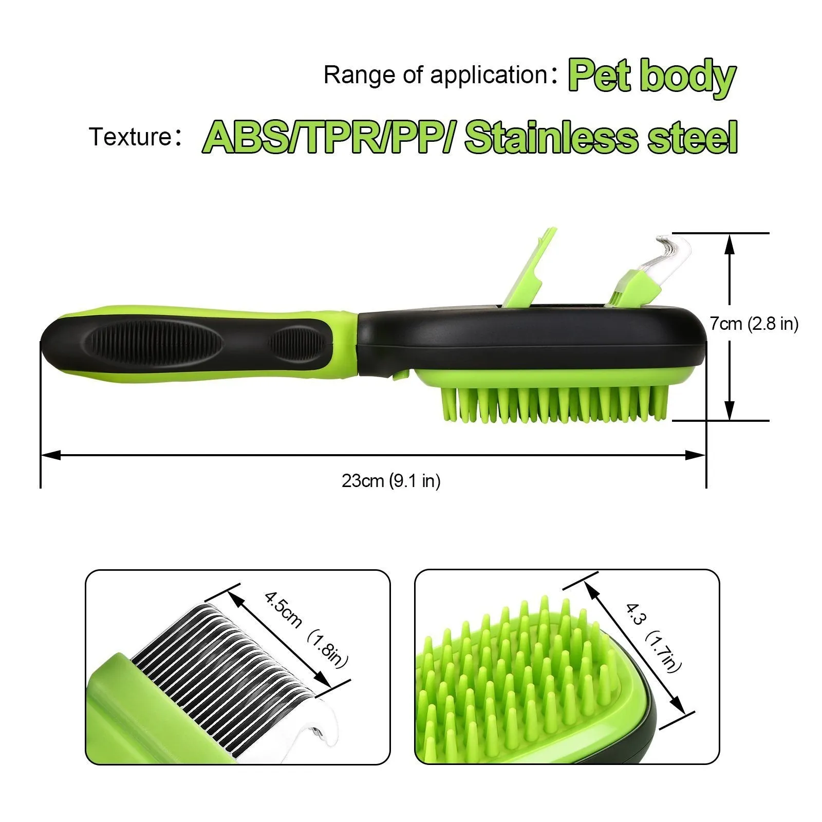 5-in-1 Pet Brush Set Pet Grooming Shedding Massage Combs