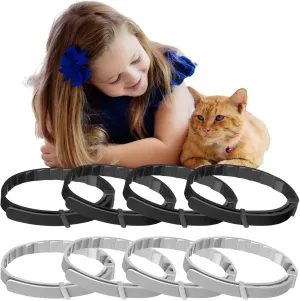 8 Pcs Calming Collar for Cats Pheromone Cat Calming Collar Cat Anxiety Relief and Stress Adjustable Resistant Collars Effectively Ease Cat's Anxiety