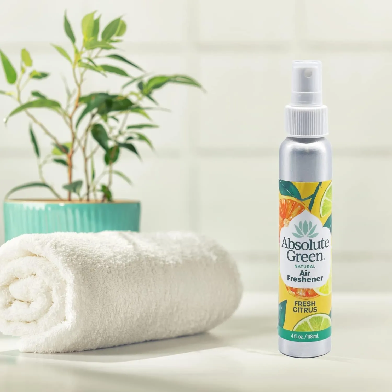 Air Freshener Room Spray, Non-Toxic, Cover Odors, Safe around Kids and Pets, Natural Fresh Citrus Scent 4oz (Pack of 2)