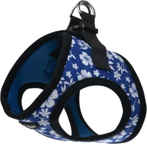 Bark Appeal Blue Hibiscus Step-in Dog Harness for Small-Medium Pets  Updated Sizing, Re-Measuring is Essential  Soft Vest Harness  Anti-Choke with Adjustable Strap & Heavy Duty Clip  M