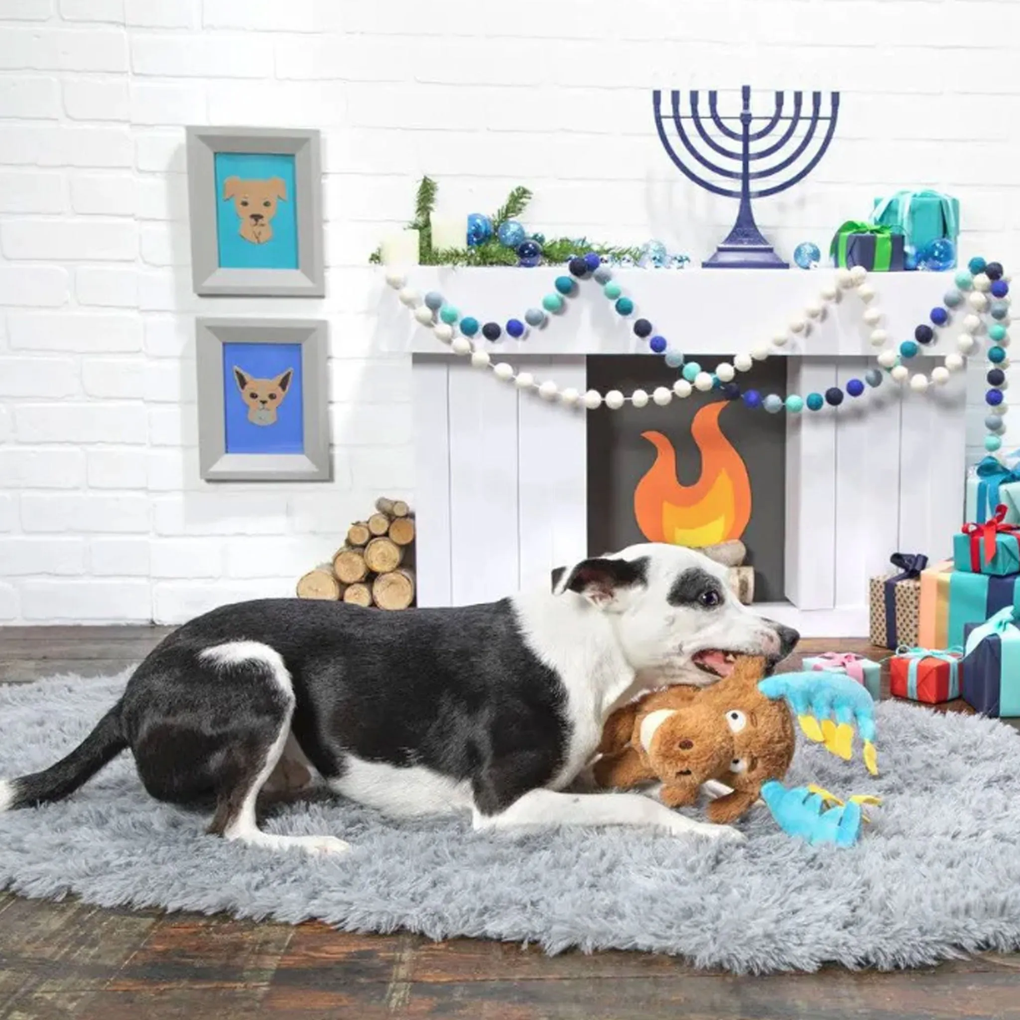 Bark Menorah Moose Dog Toy