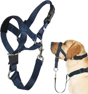 BARKLESS No-Pull Head Collar for Dogs Training & Walking Made Easy, Soft, Adjustable Dog Halter Harness with Safety Link- Put an End to Pulling on The Leash