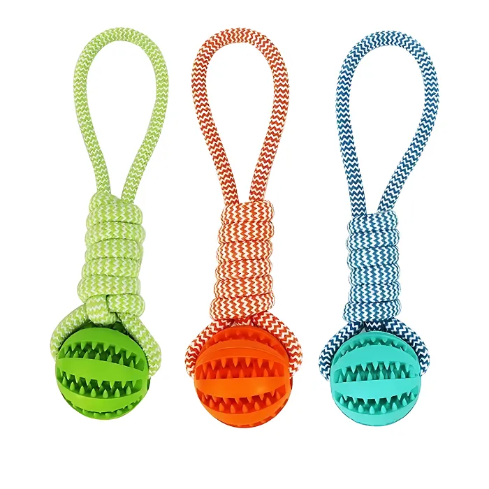 Bite-Resistant Rope Ball Dog Toy – Perfect for Chewing, Fetching, and Tugging
