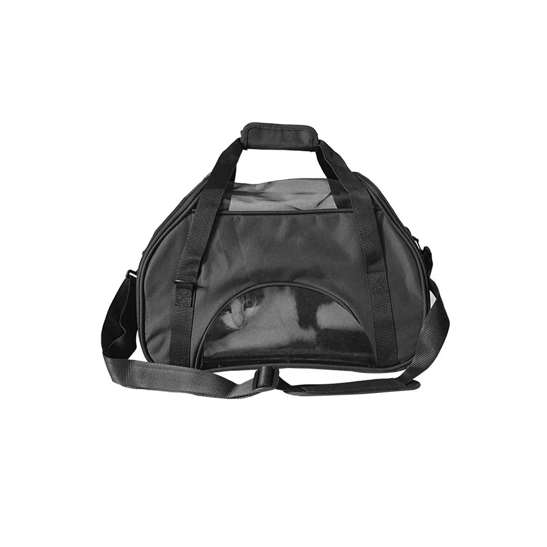 Black Portable Pet Carrier Tote Travel Bag Kennel Soft Dog Crate Cage Outdoor