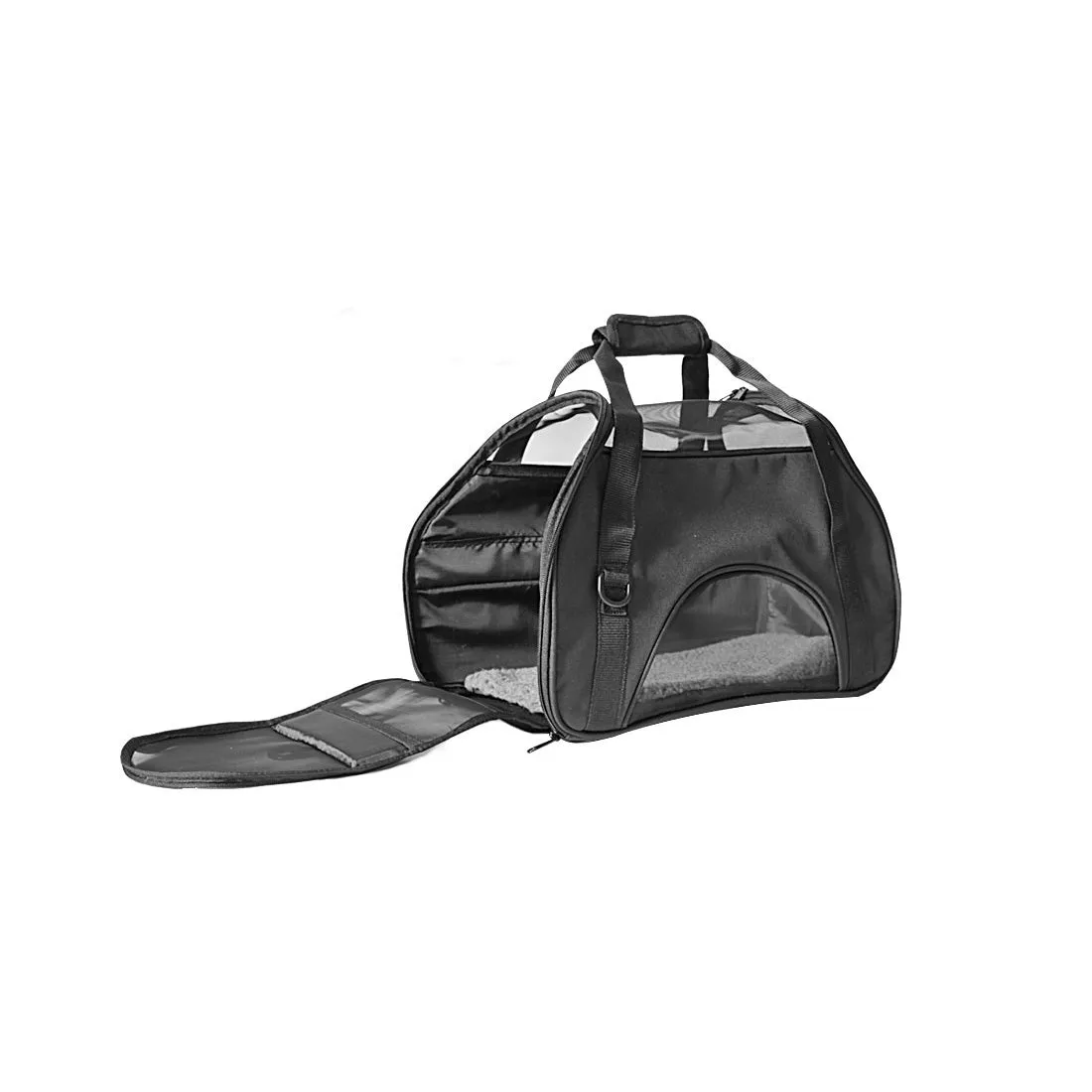 Black Portable Pet Carrier Tote Travel Bag Kennel Soft Dog Crate Cage Outdoor