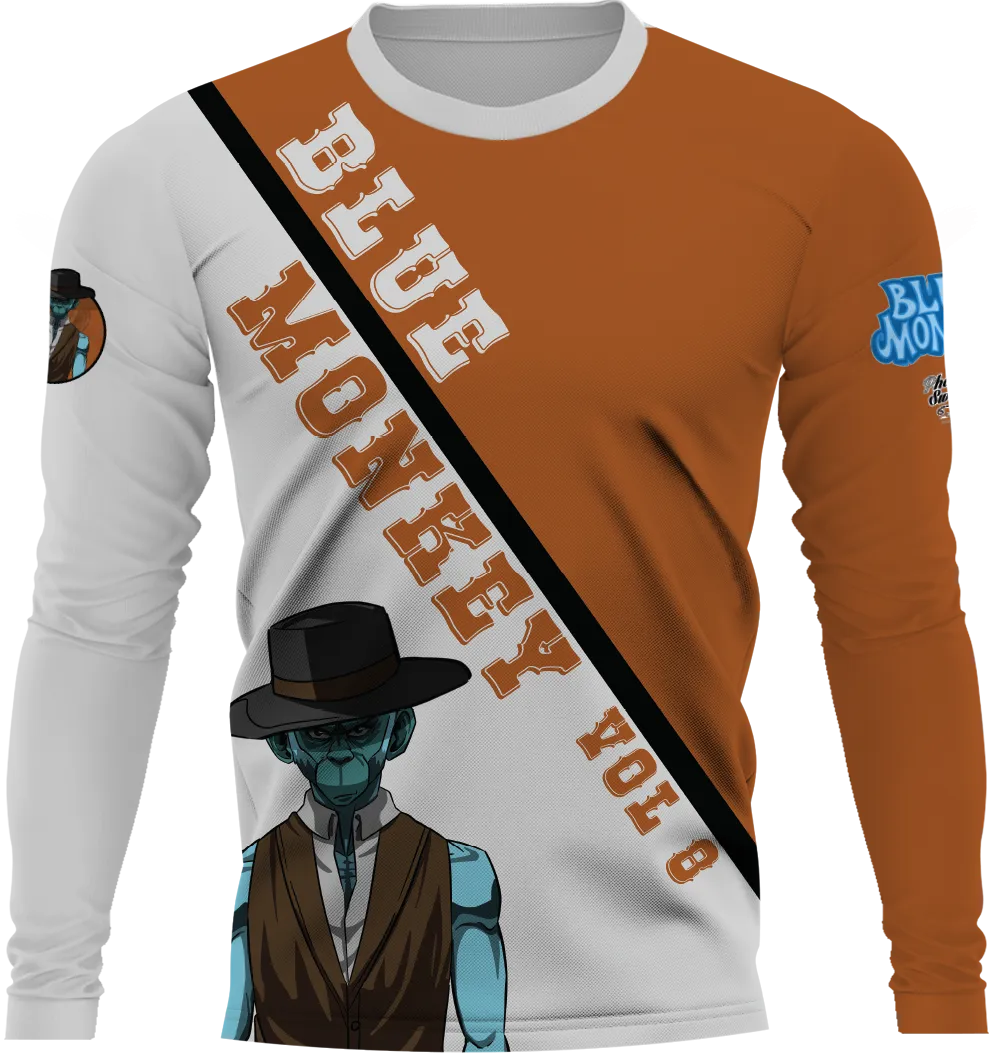 Blue Monkey Old West V8 Grey/Orange Long Sleeve