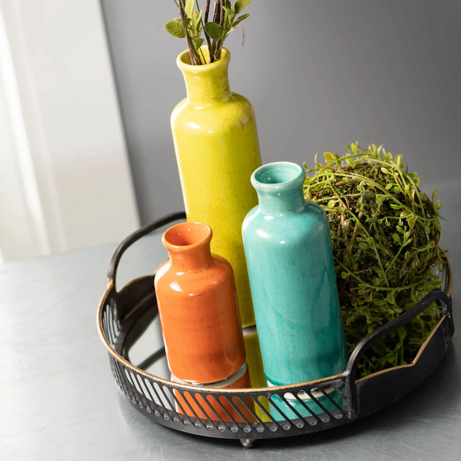 Bright And Colorful Bottle Vase, Set Of 3