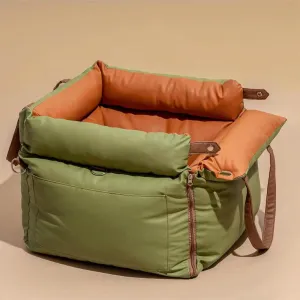BRÉMIS Faux Leather Pet Travel Bed