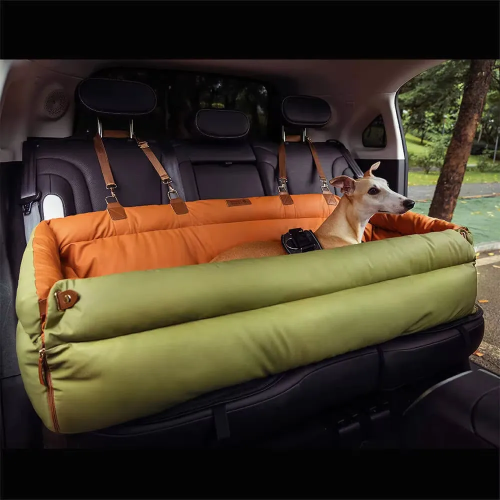 BRÉMIS Faux Leather Pet Travel Bed