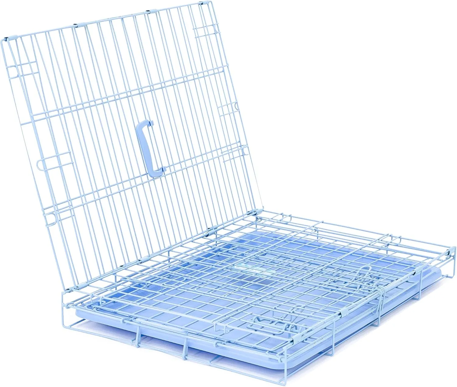 Carlson Blue Secure and Compact Single Door Metal Dog Crate, Small
