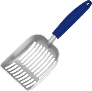 Cat Litter Scoop, Kitty Metal Scooper, Aluminum Alloy Sifter, Kitten Pooper Lifter, Deep Shovel, Long Handle, Poop Sifting, Durable, Heavy Duty, for Litter Box