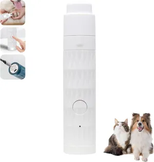 Dog Nail Grinder - USB Rechargeable - LED Light - Professional 2 Speed Electric Pet Nail Trimmer Painless Paws Grooming & Smoothing for Small Medium Large Dogs & Cats (White)