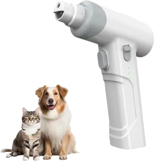 Dog Nail Grinder - USB Rechargeable - LED Light - Professional 3-Speed Electric Pet Nail Trimmer Painless Paws Grooming & Smoothing for Small Medium Large Dogs & Cats (White)