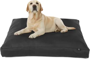 Durable Dog Bed for Medium and Large Dogs with Removable Washable Cover Breathable and Comfy Heavy Duty Flat Tough Pet Bed Mat Rectangular - 36x27  Sleeping & Cushion  Black