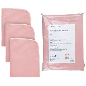 Dynarex Incontinence Bed Pads - Reusable & Washable Waterproof Pee Pads for Kids, Adults, Elderly - 1 Bag of 3 Pads - 30" x 36", Pink