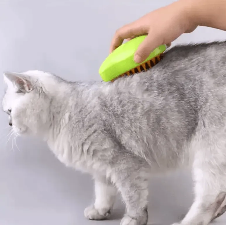 Electric Cat & Dog Steam Brush - 3-in-1 Grooming Tool with Spray & Massage