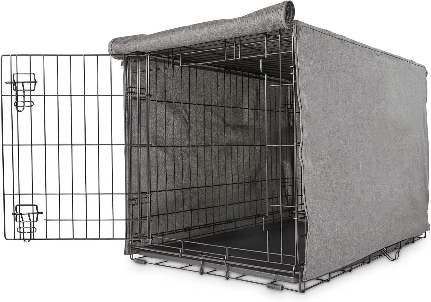 EveryYay Happy Place Grey Blackout Dog Crate Cover 31" L X 20" W X 19.5" H