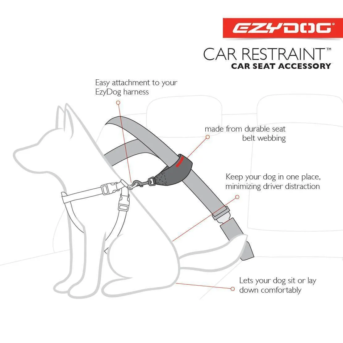 EzyDog Drive Dog Car Seat Attachment^^^