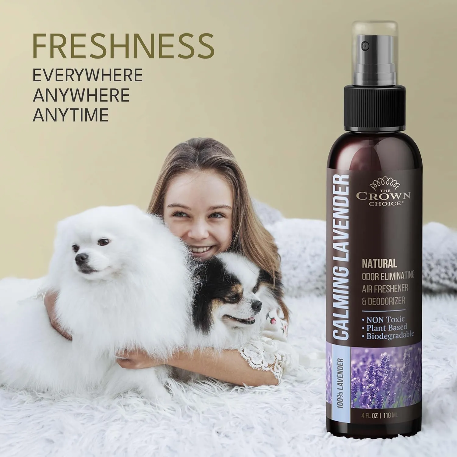 Freshen Up Dads Day with gift of Lavender Air Freshener SprayNon-Toxic & Natural Essential OilOdor Eliminator and Deodorizer for Home/Toilet/Room/Lounge/Fabric - Linen Spray for Bedding1 PK 4 Oz