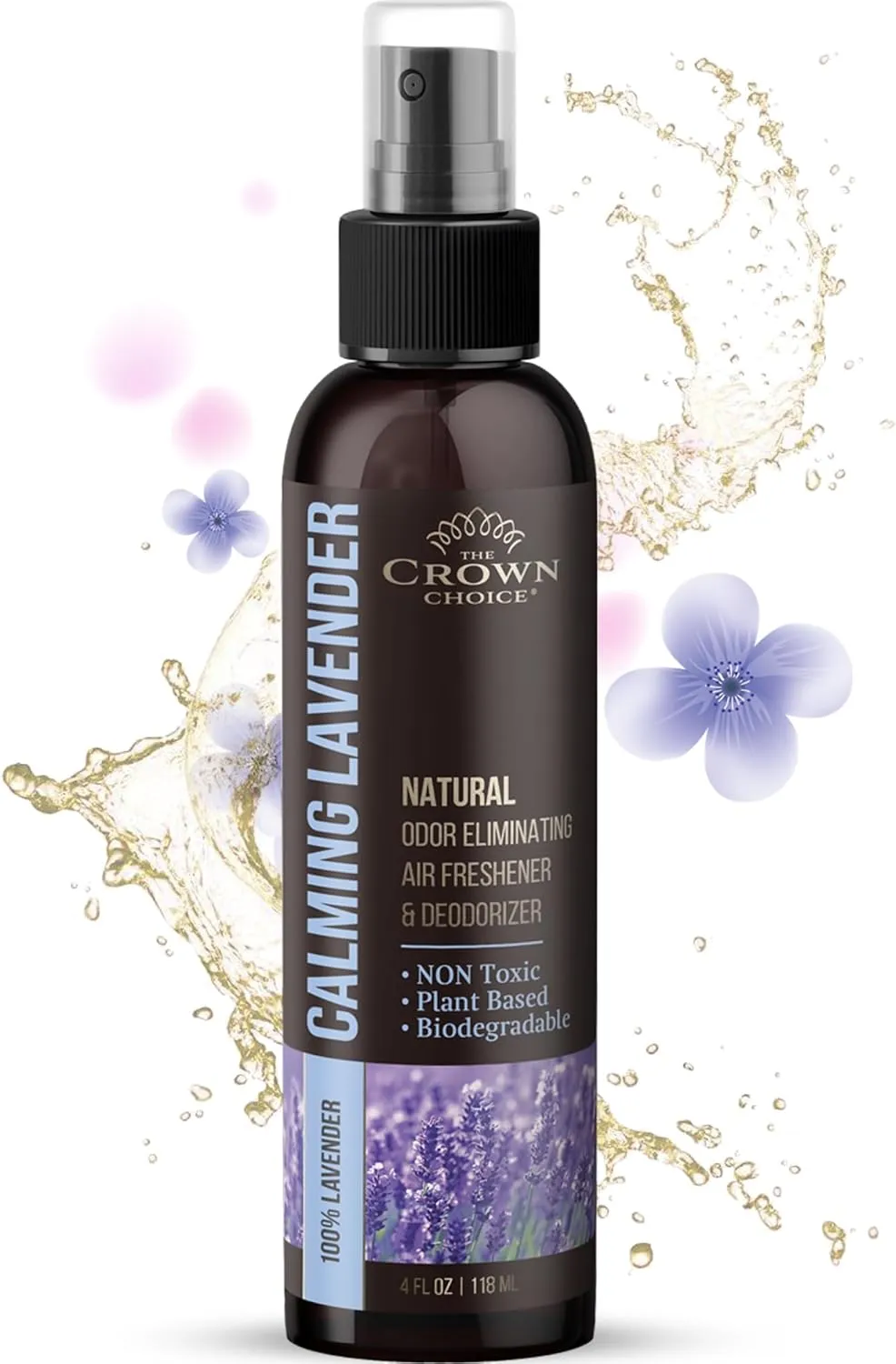 Freshen Up Dads Day with gift of Lavender Air Freshener SprayNon-Toxic & Natural Essential OilOdor Eliminator and Deodorizer for Home/Toilet/Room/Lounge/Fabric - Linen Spray for Bedding1 PK 4 Oz