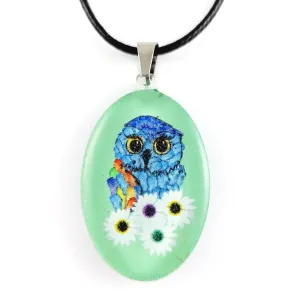 Green Owl Pendant
