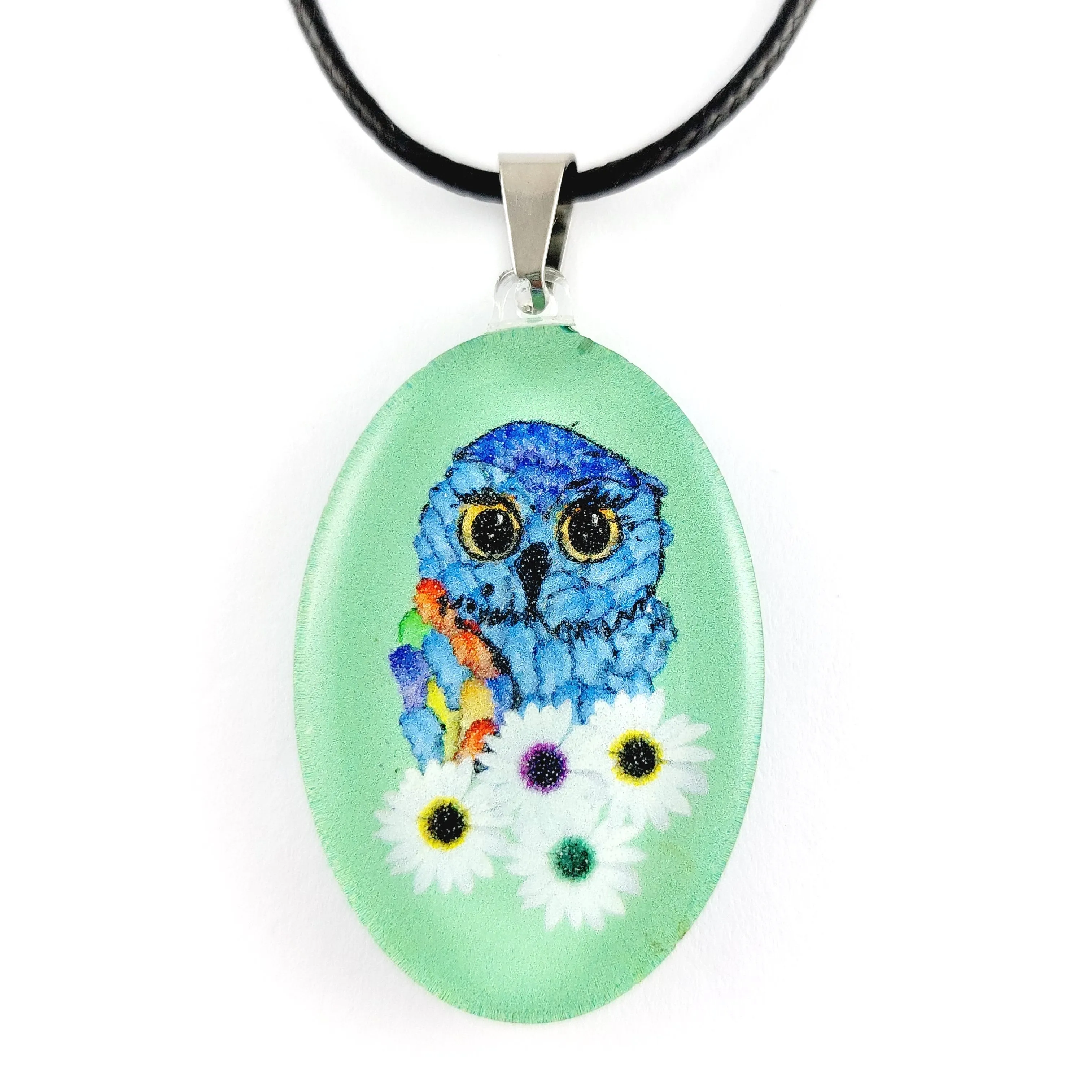 Green Owl Pendant