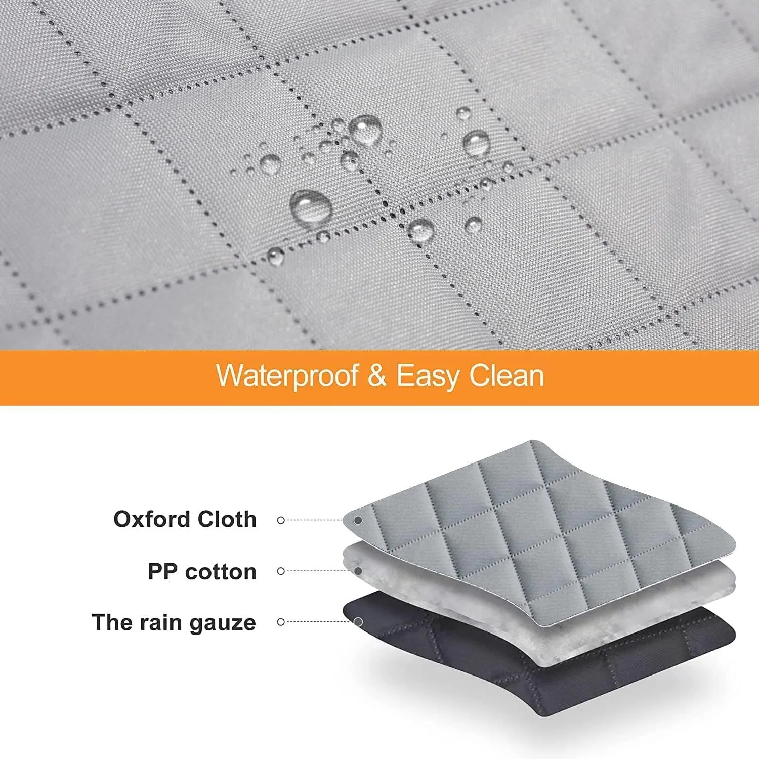 GXT Dog Back Seat Cover Protector for Cars SUV and Trucks with Mesh Window, Scratchproof Nonslip and Waterproof Material(Grey)