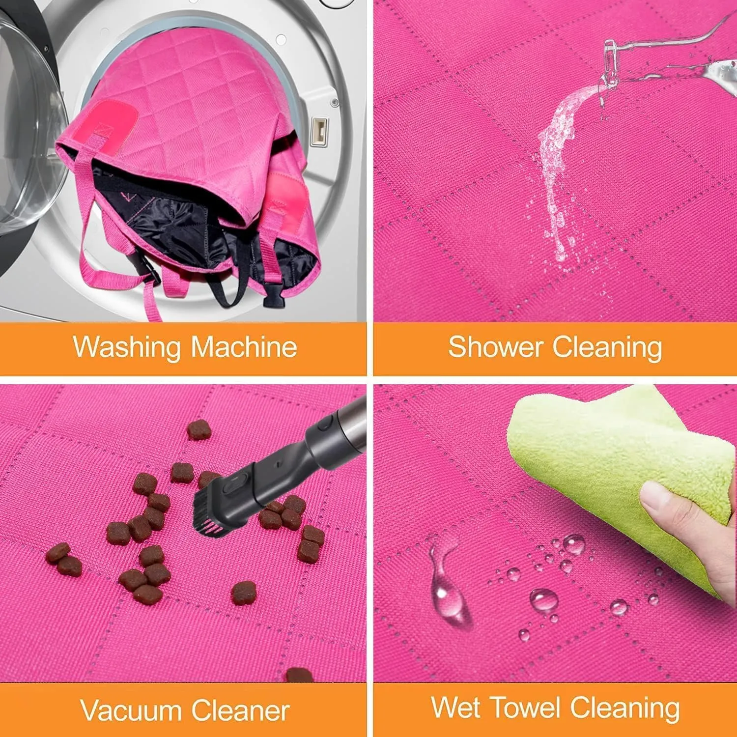 GXT Dog Back Seat Cover Protector for Cars SUV and Trucks with Mesh Window, Scratchproof Nonslip and Waterproof Material(Pink)