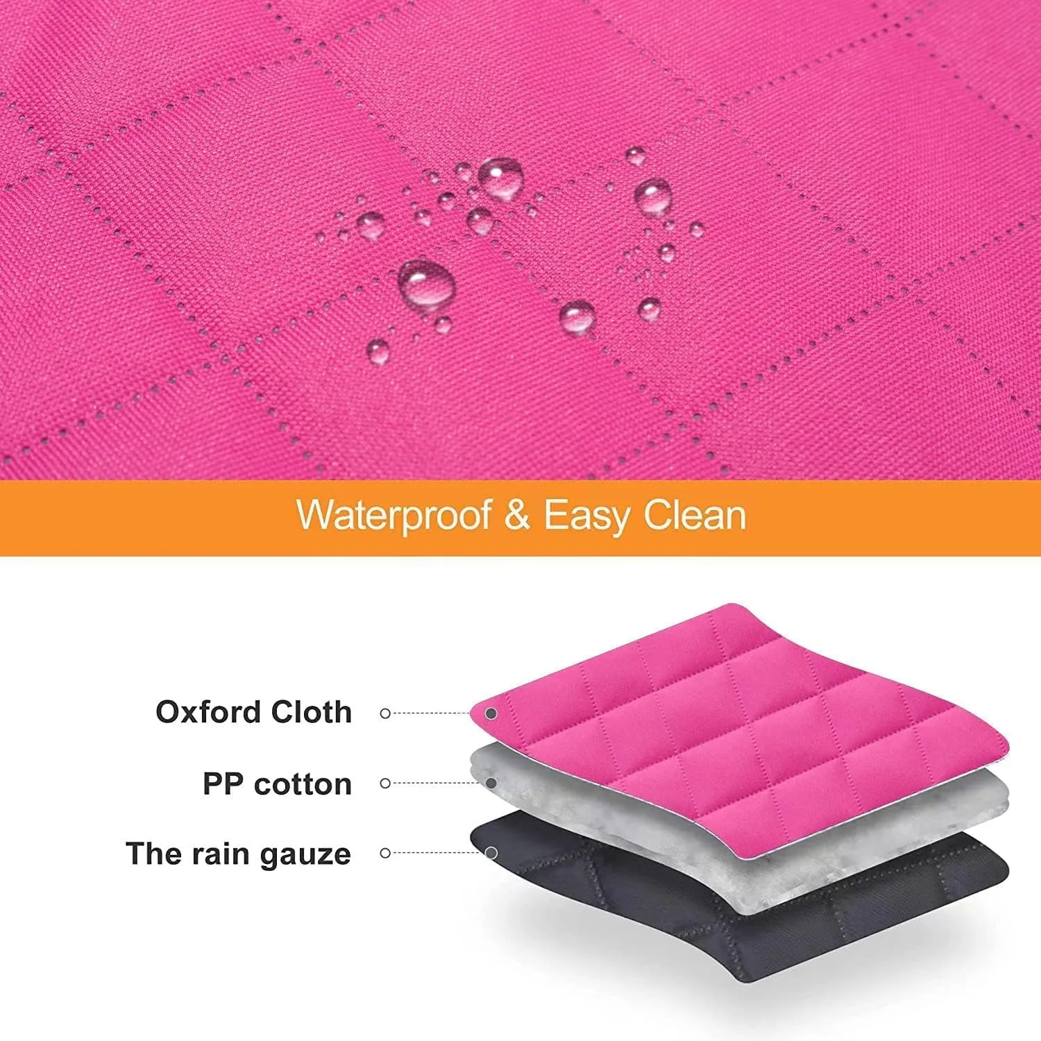 GXT Dog Back Seat Cover Protector for Cars SUV and Trucks with Mesh Window, Scratchproof Nonslip and Waterproof Material(Pink)