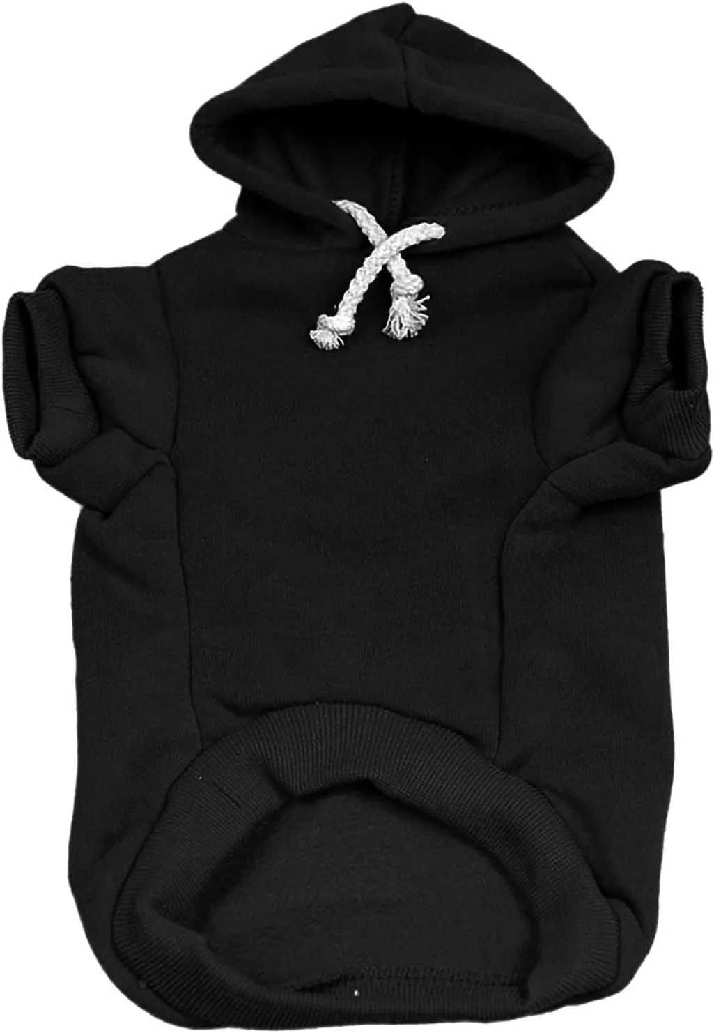 I Do Too Dog Hoodie Fleece Lined Pullover Sweatshirt with Leash Hole(Black, Large 112)