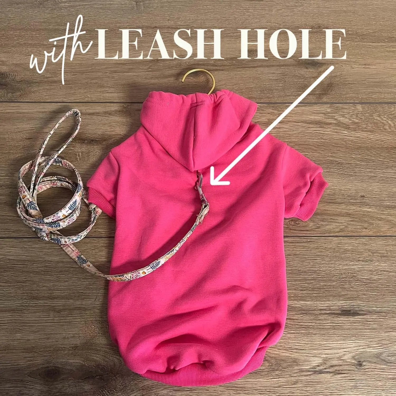 I Do Too Dog Hoodie Fleece Lined Pullover Sweatshirt with Leash Hole(Black, Large 112)