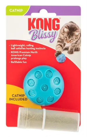 KONG Blissy Mesh Ball with Catnip, Teal, Small