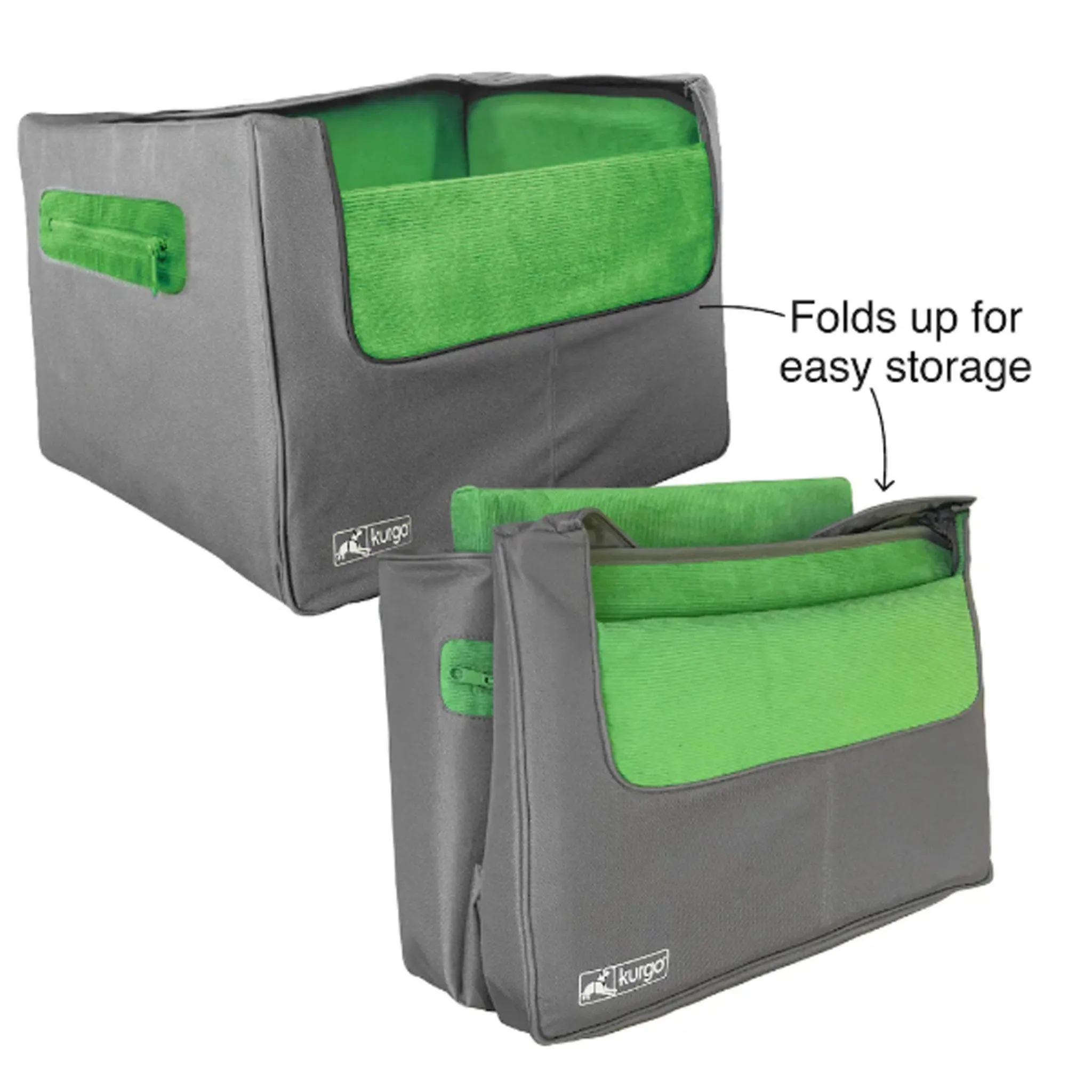 Kurgo Skybox Rear Booster Seat - Grey & Green