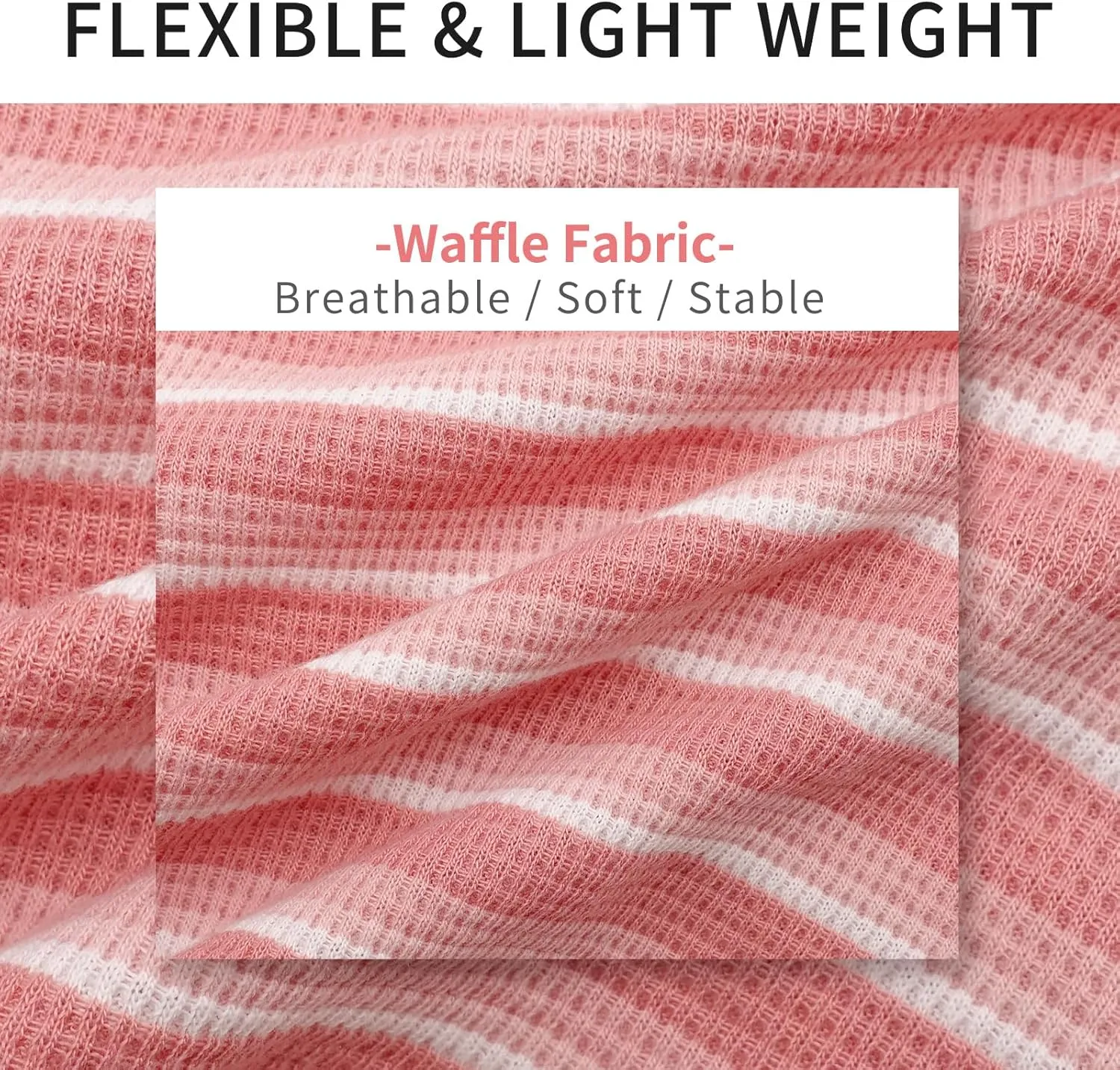 KYEESE 2Pack Waffle Dog Shirts for Small Dogs Stretchy T-Shirts Lightweight Tank Top Sleeveless Striped Vest Breathable Pet Outfit, X-Large, Pink Striped