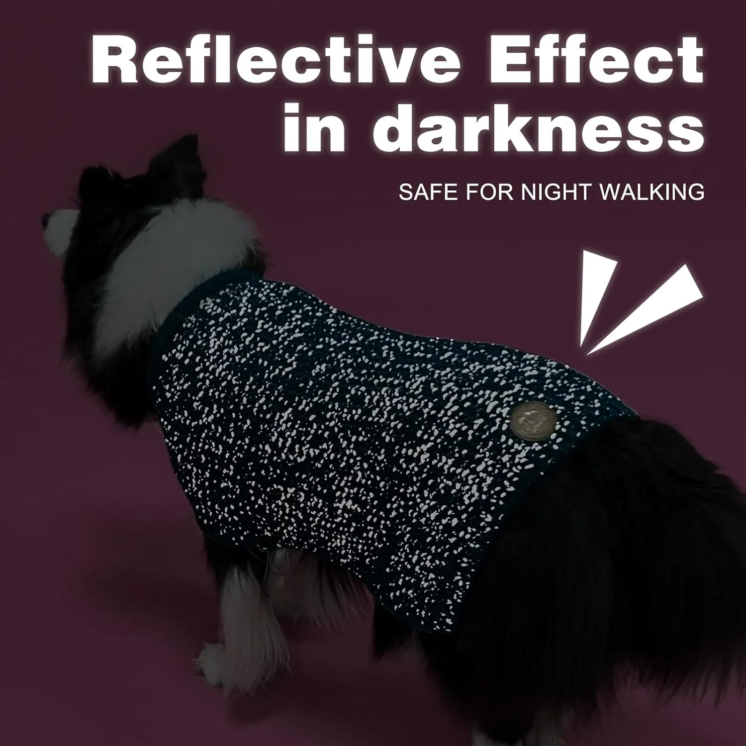 KYEESE Dog Sweater Comfy Dog Sweater Medium Size Dog Medium Dog Sweater with Reflective Yarn Warm Dog Coats Stretchy Dog Clothes Pullover Dog Sweater for Medium Dogs Boy, Navyblue, XL