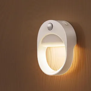 L LOHAS LED Motion Sensor Night Light,Rechargeable Battery Night Light,3000K Soft White,Brightness Adjustable,for Bathroom,Bedroom,Kitchen,Stairs,Hallway,1PACK