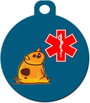 Medical Alert Dog Cat Pet ID Tag - "Medical Alert Dog" - Personalize Colors and Y...
