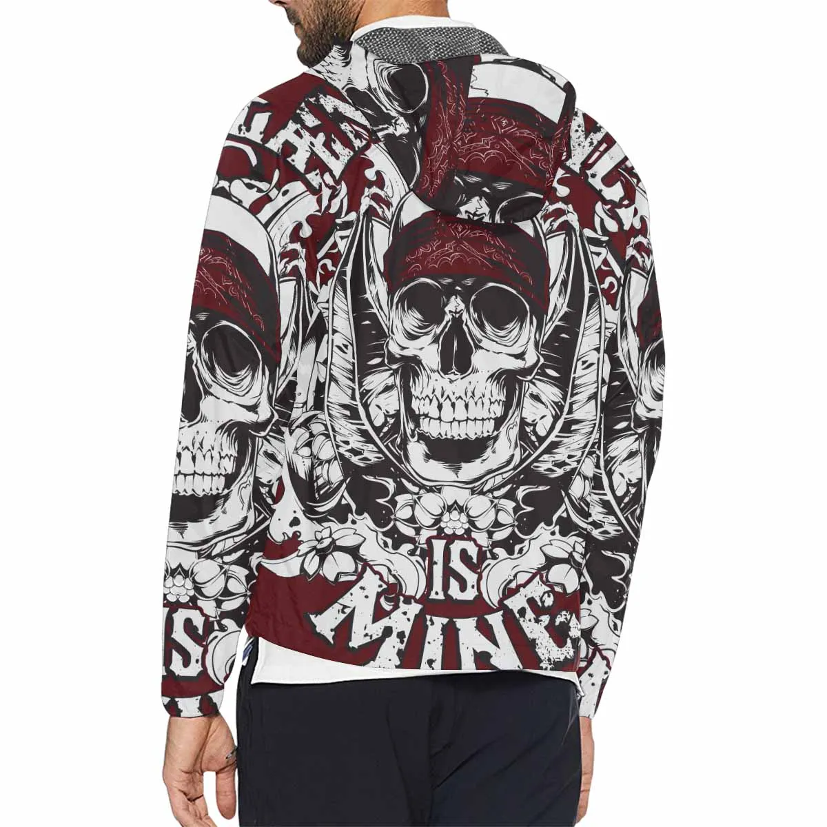 Men's Windbreaker printed Vengeance is mine