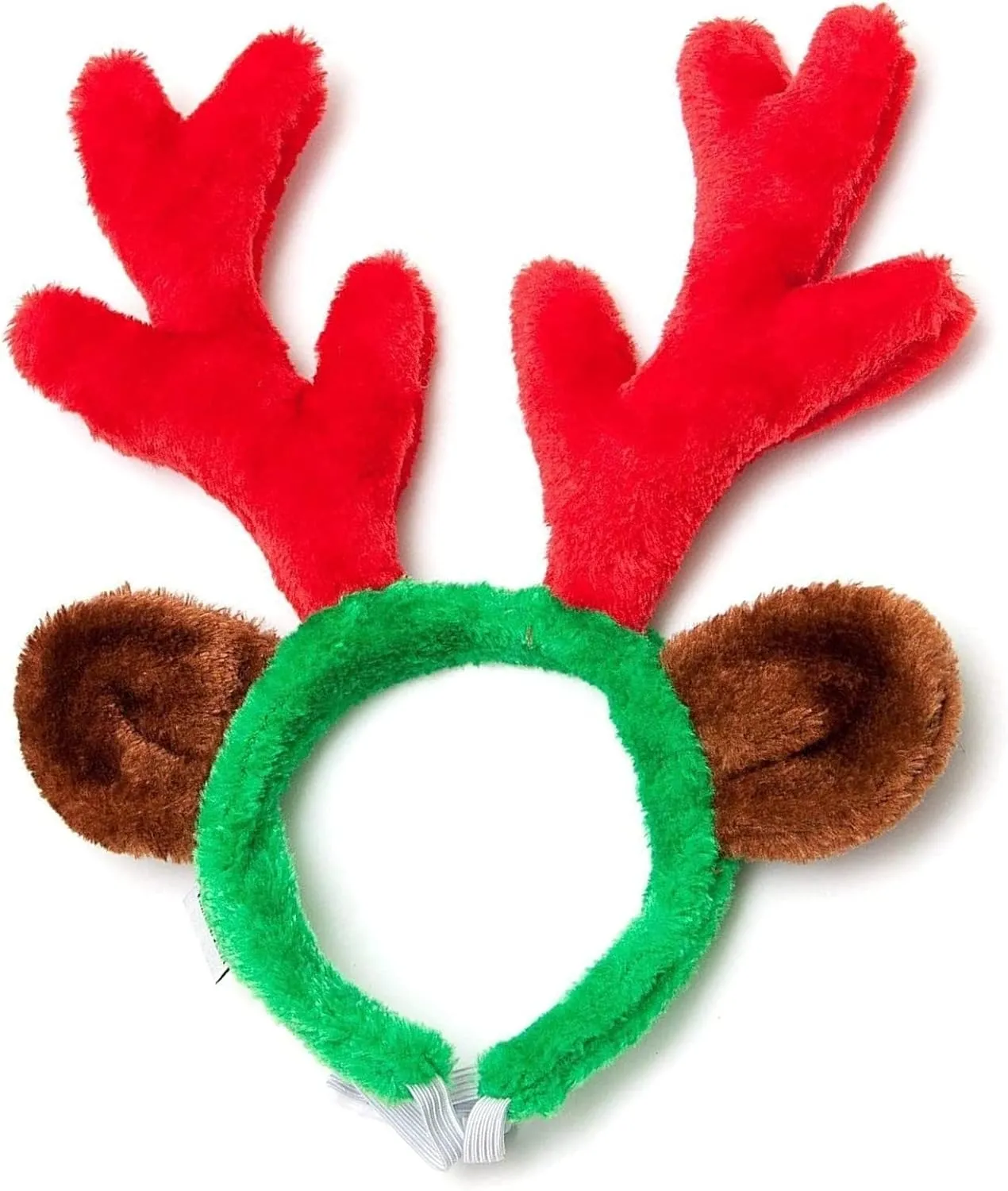 Midlee Christmas Reindeer Antlers with Ears for Large Dogs