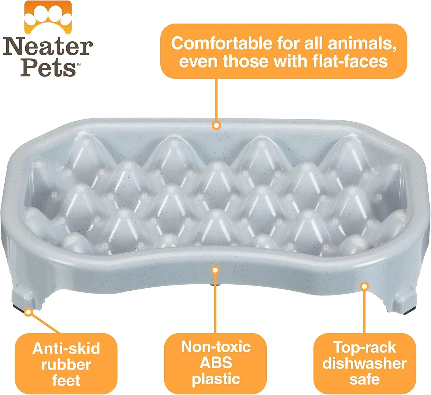 Neater Pet Brands - Neater Slow Feeder - Fun, Healthy, Stress Free Dog Bowl Helps Stop Bloat Prevents Obesity Improves Digestion (2.5 Cup, Vanilla Bean)