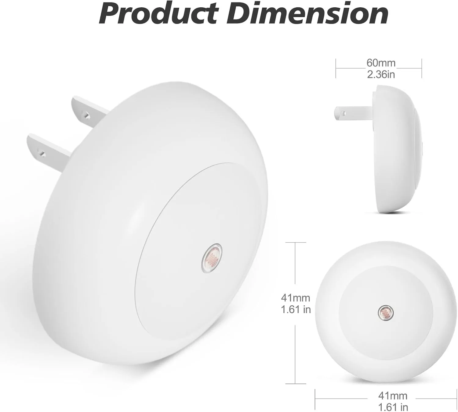 Night Light, Night Lights Plug into Wall, Dusk to Dawn Sensor Warm White Led Night Light 0.5W, 2 Pack Nightlight for Adults, Bedroom, Bathroom, Hallway, Kitchen