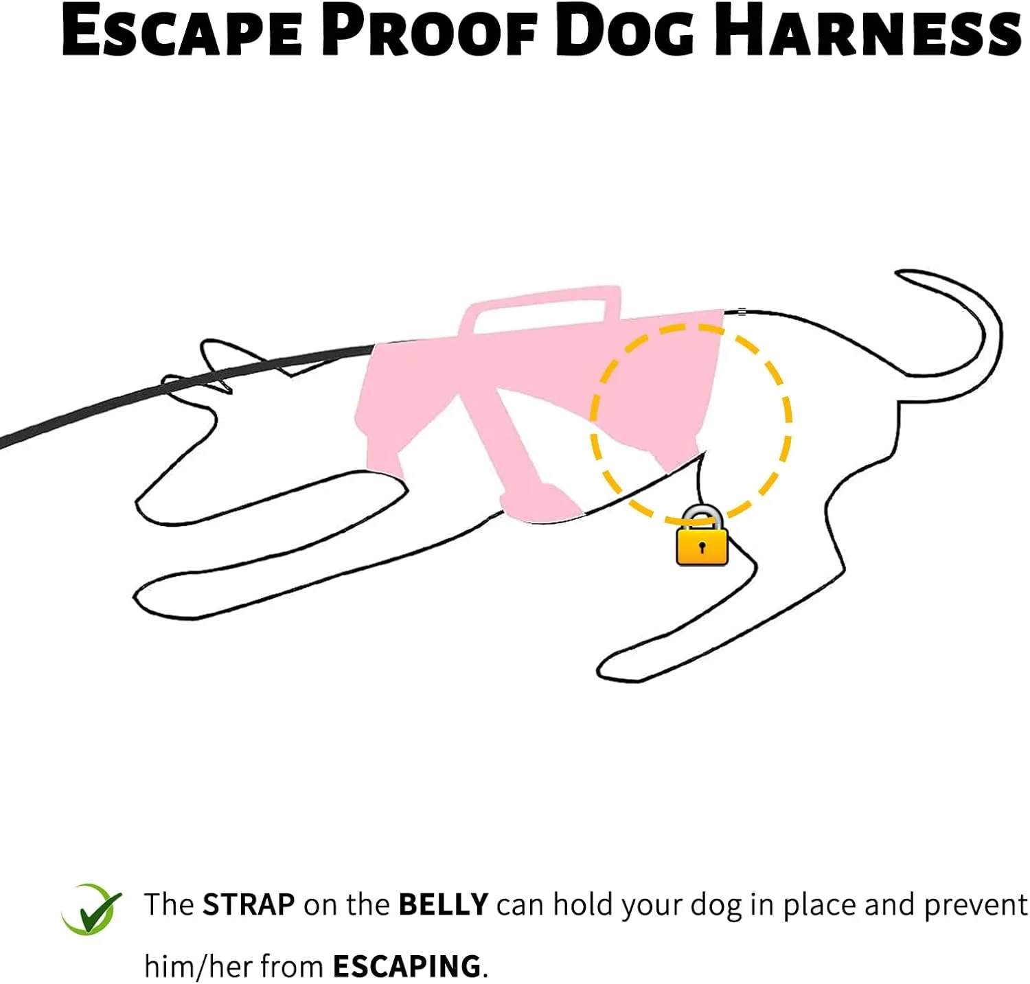 No Escape Dog Harness, Escape Proof Harness, Fully Reflective Harness with Padded Handle, Breathable,Durable, Adjustable Vest for Medium Dogs Walking, Training, and Running Gear (Green, S)