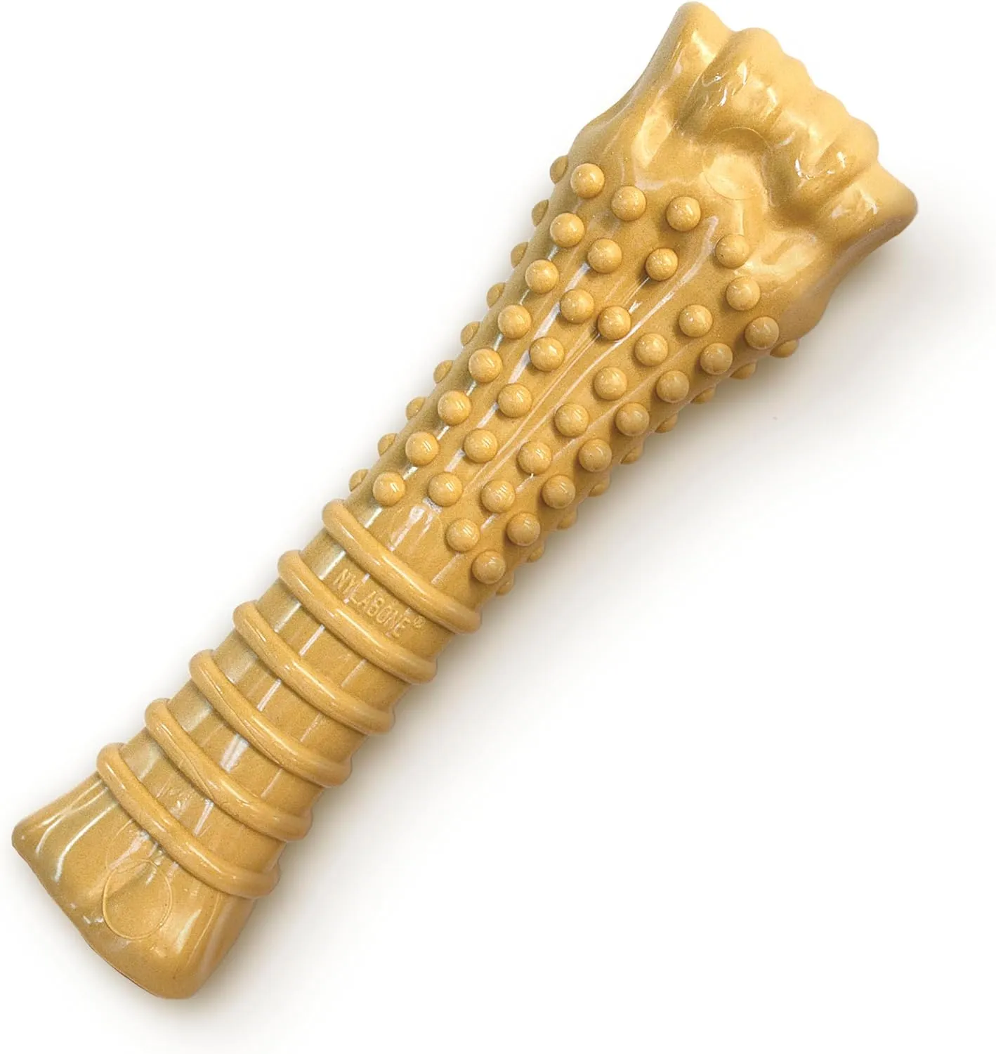 Nylabone Textured Knuckle Bone Power Chew Toy for Dogs, Durable & Tough Dog Toys for Aggressive Chewers, Peanut Butter Flavor, X-Large - Over 50 Ibs, 1 Count