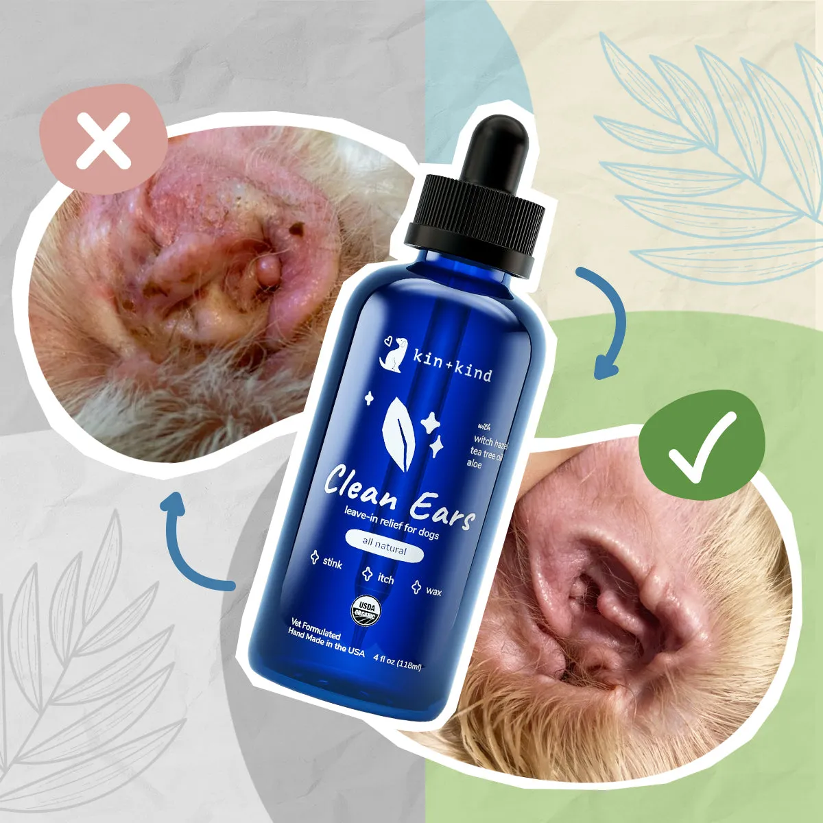Organic Clean Ears - Leave-In Dog Ear Cleaner