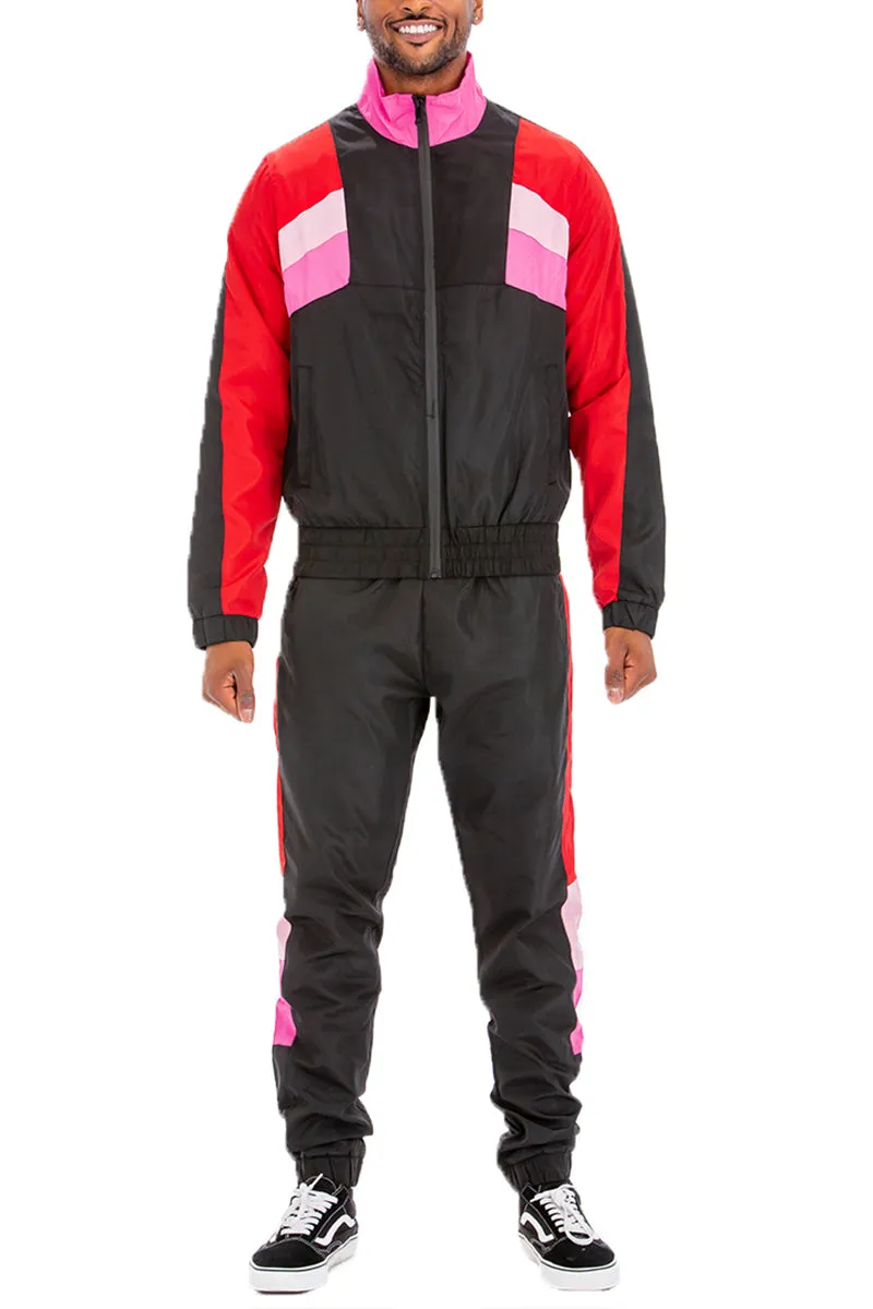 Original Throwback Colorblock Windbreaker Track Suit Jogger