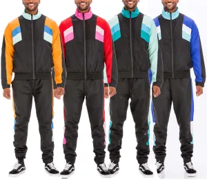 Original Throwback Colorblock Windbreaker Track Suit Jogger